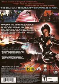 PS2 - Aeon Flux Box Art Back