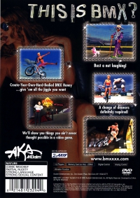PS2 - BMX XXX Box Art Back