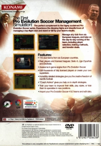 PS2 - Pro Evolution Soccer Management Box Art Back