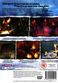 PS2 - The Thing Box Art Back