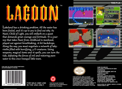 SNES - Lagoon Box Art Back